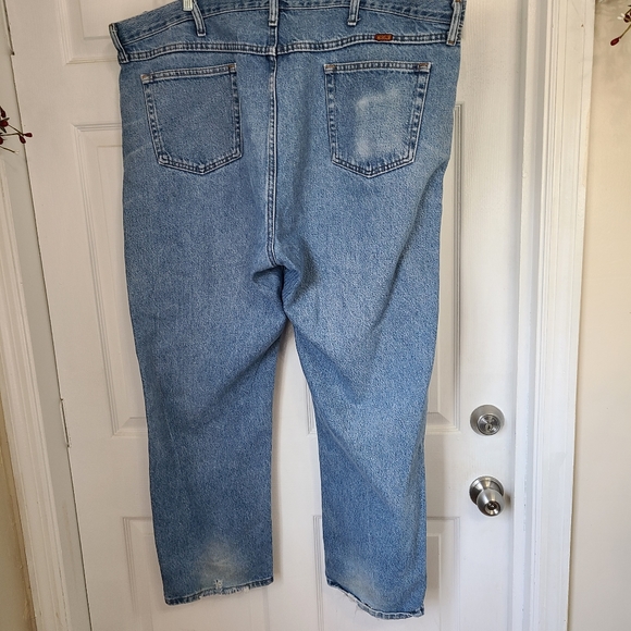 (884) Rustler Men's Relaxed Fit Straight Leg Jeans, Size: 46 Waist Color: Blue - Picture 11 of 14